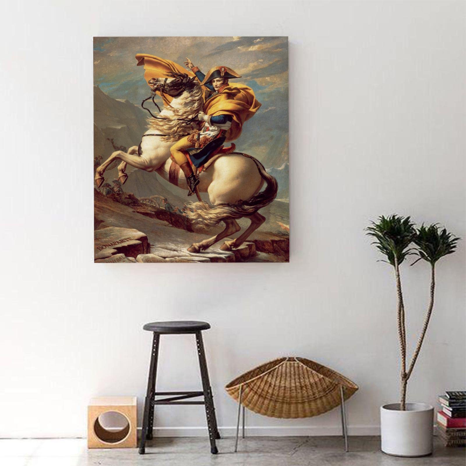 Amazon.com: LAIZIHOME Vintage Canvas Prints Napoleon Crossing the